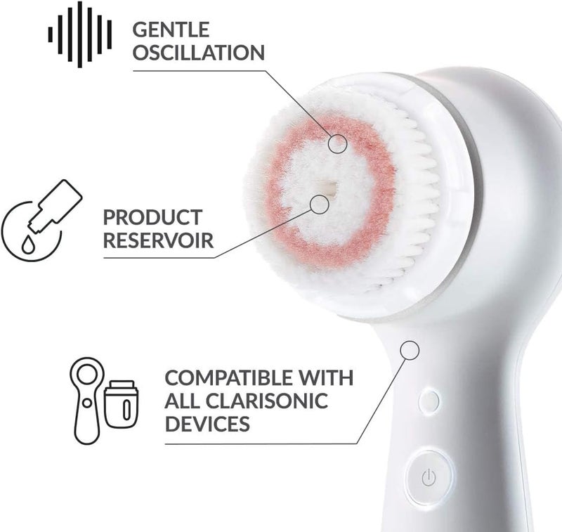 Microtree Brush Head Replacement Compatible with Clarisonic Mia 1, Mia 2, Mia Fit, 2 Pack, Radiance Facial Cleansing Brush Replacement Head - Image 2